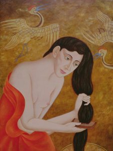 髪をとかす女性、1999